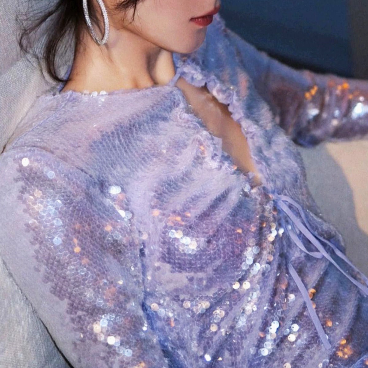 Sparkling temperament internet celebrity dress