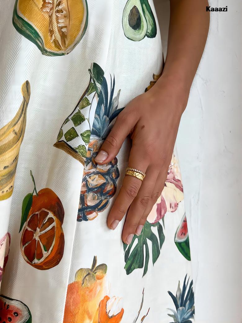 Short Sleeve Vintage Print Maxi Dress Casual Round Neck Puff Sleeve Loose Women Long Dress Slim Fit Elegant Robe