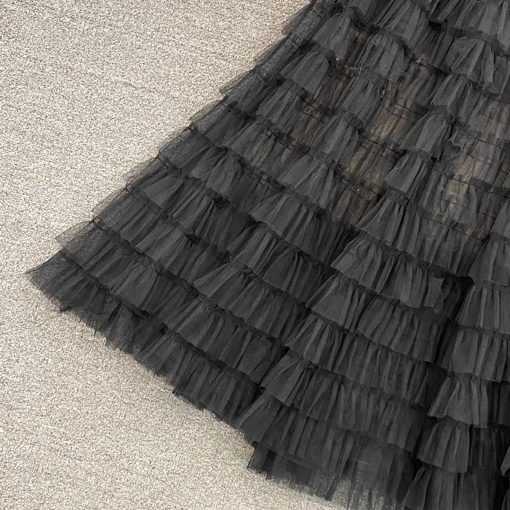 Black A-line Tulle Dress