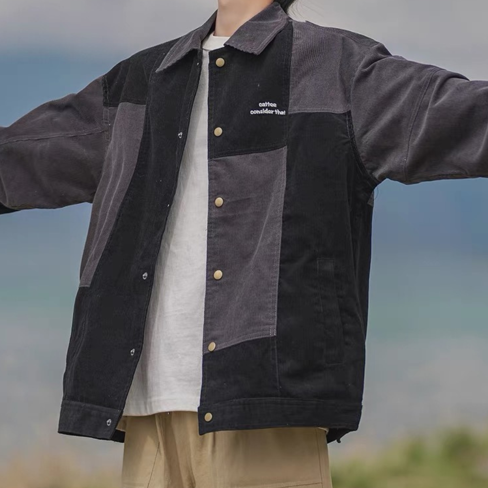 Chaqueta de pana con parches