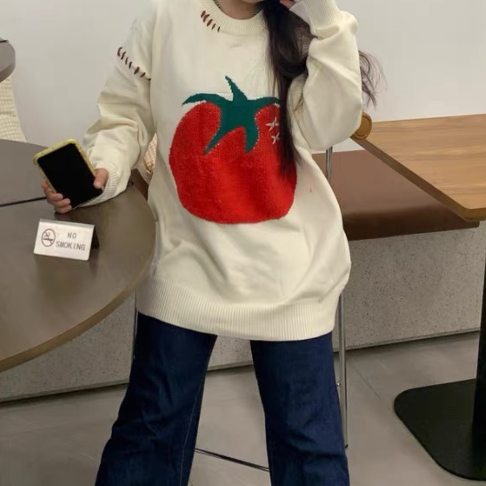 Suéter de tomate lindo
