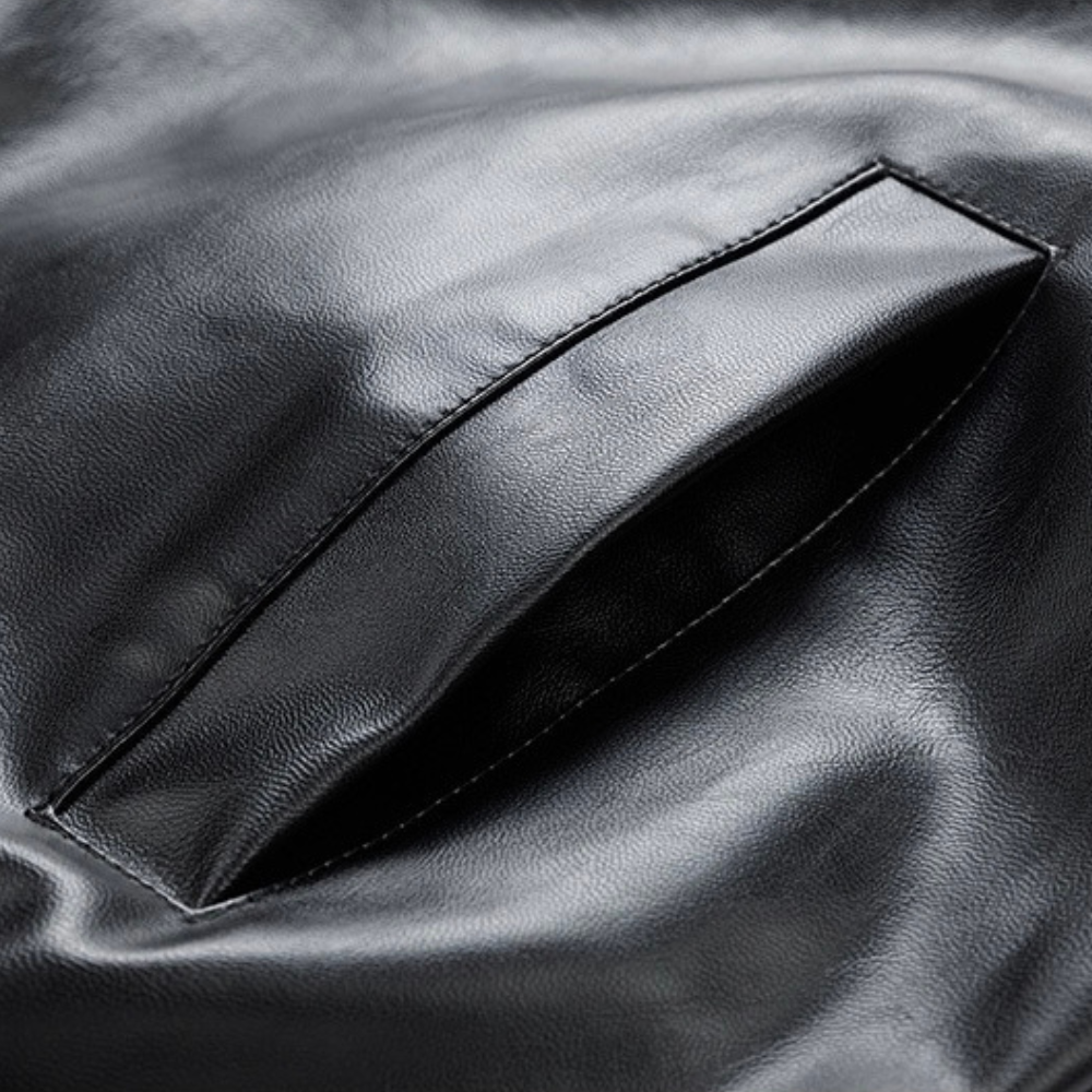 Chaqueta de PU de carreras americana
