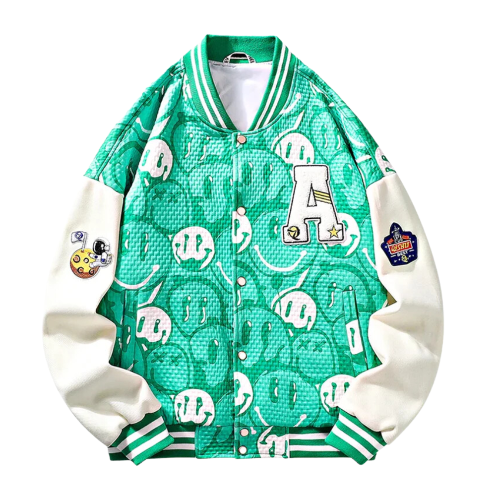 Chaqueta vintage del pequeño diablo sonriente
