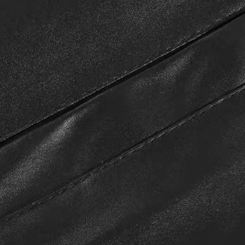 Chaqueta de cuero a rayas