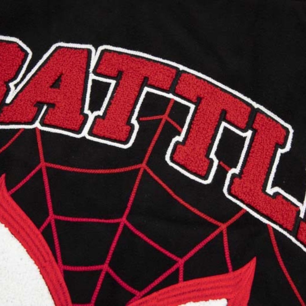 Chaqueta con el mensaje "Sé un hombre araña"