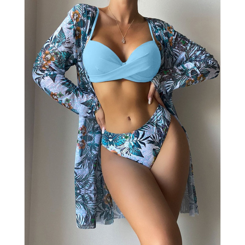 Women's Floral Twist Low Waist Bikini Sets