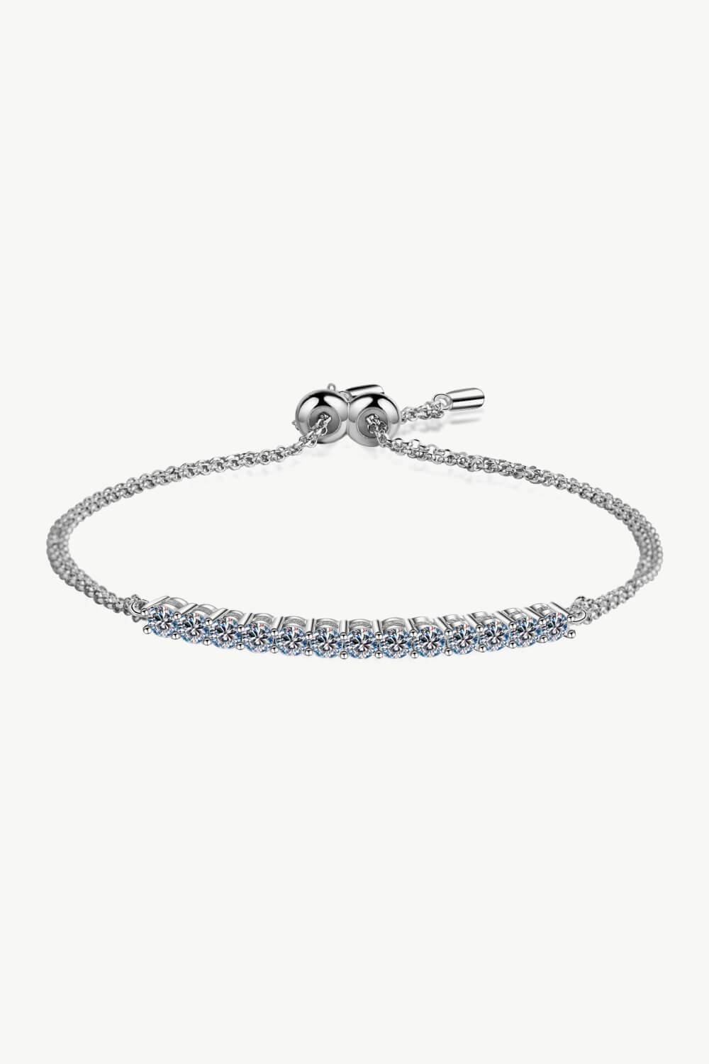 Verehrtes Moissanit-Sterlingsilber-Armband