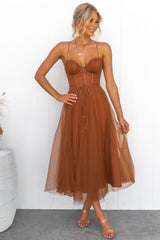 Style Sexy Hanging Strap Mesh Party Evening Dress Dress