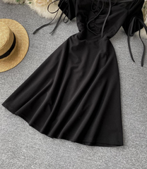 Black A line short dress dress