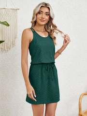 Hollow swimsuit cover cross back bohemian dress