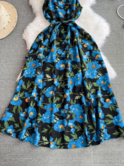 Women's sleeveless a-line printed dress
