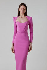 Beauty Sexy Temperament Simple Bandage Dress Long Dress
