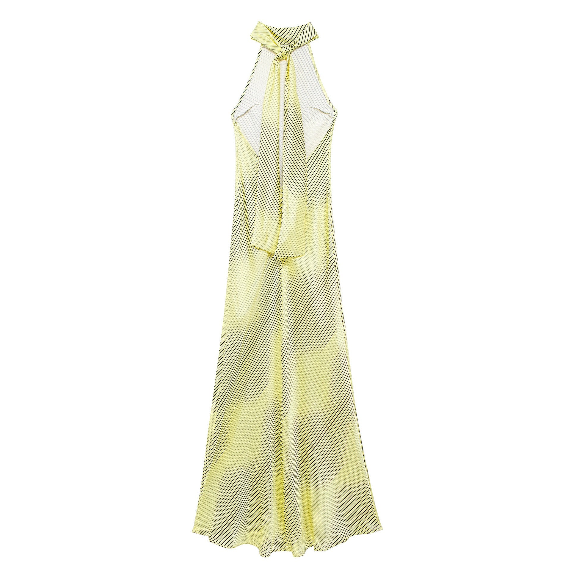 Long satin backless sleeveless dress