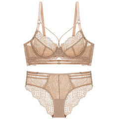 Plus Size Ultra-Thin Push Up Bra And Panty Set