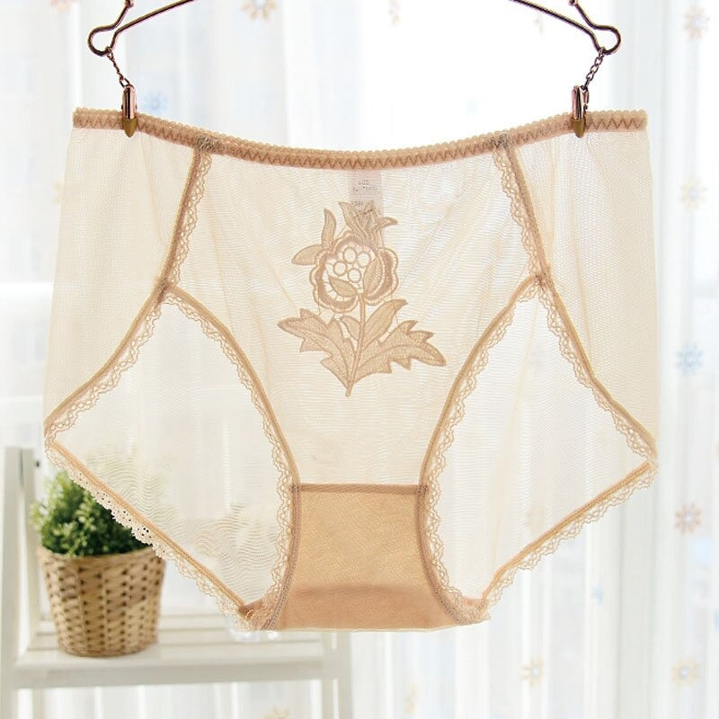 Transparent Hollow Out Net Lace Underpants