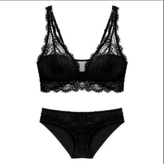 Jacquard Lace Push Up Bra And Panty Set