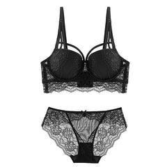 Elegantes Push-Up-Dessous-Set mit Spitzenbandage für Damen