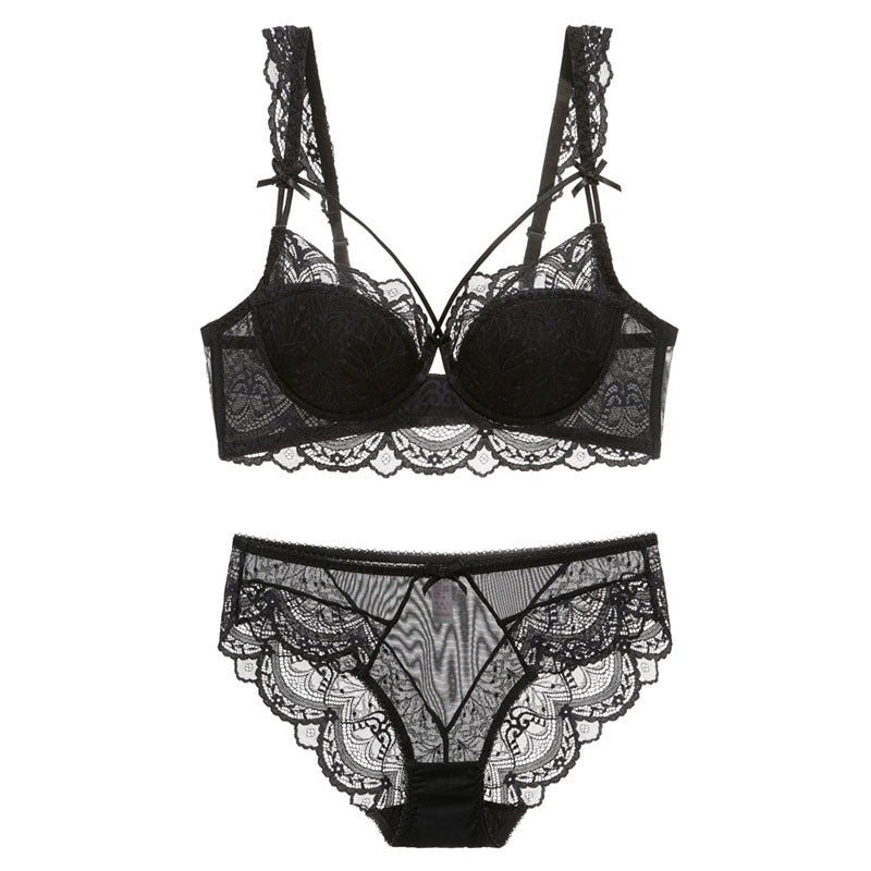 Ultra-thin Hollow Brassiere And Panty Sets