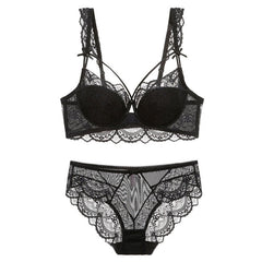 Ultra-thin Hollow Brassiere And Panty Sets
