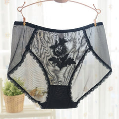 Transparent Hollow Out Net Lace Underpants