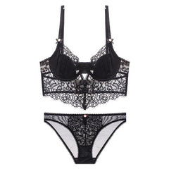 French Lace Hollow Out Bra And Panty Set