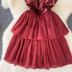 A-line Red Party Dress