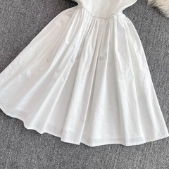 Vestido mini blanco corte A