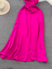Schlichtes A-Linien-Kleid in Pink