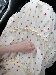 French polka dot retro polka dot dress in summer