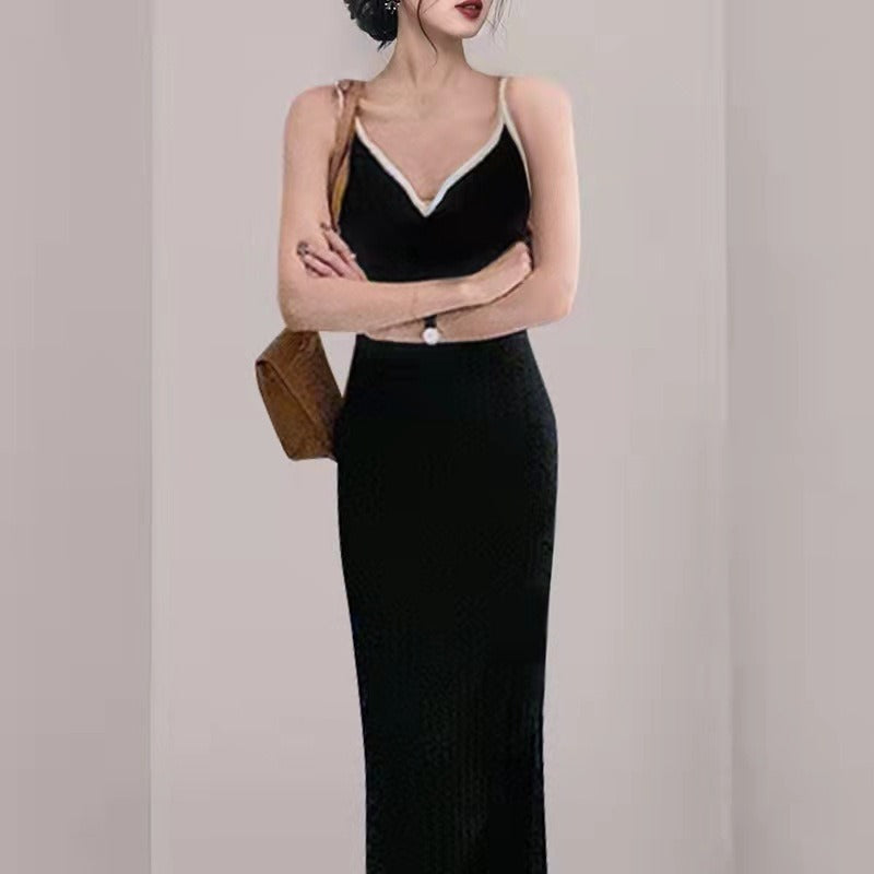 Sexy Package Hips Slim Elastic Knit Bodycon Dress Female