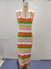 printed slim fit long dress