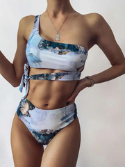 Das zweiteilige Bikini-Set mit Marbel Freedom-Print