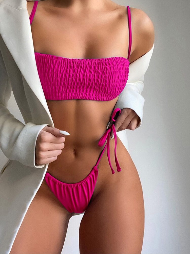 The Pleated Pop Two Piece Bikini