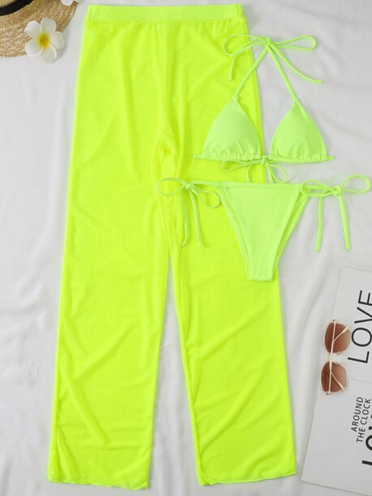 The Elegant Beach Three Pieces Bikini Set