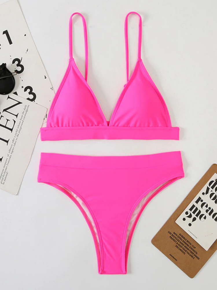 The Beautiful Deep-V Two Pieces Bikini