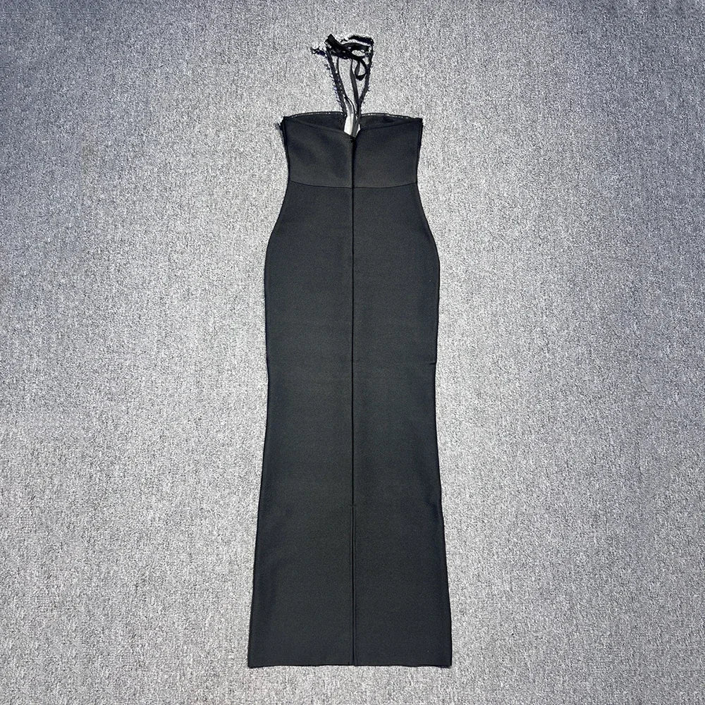 Strapless Luxury Diamond tight Long Bandage Dress