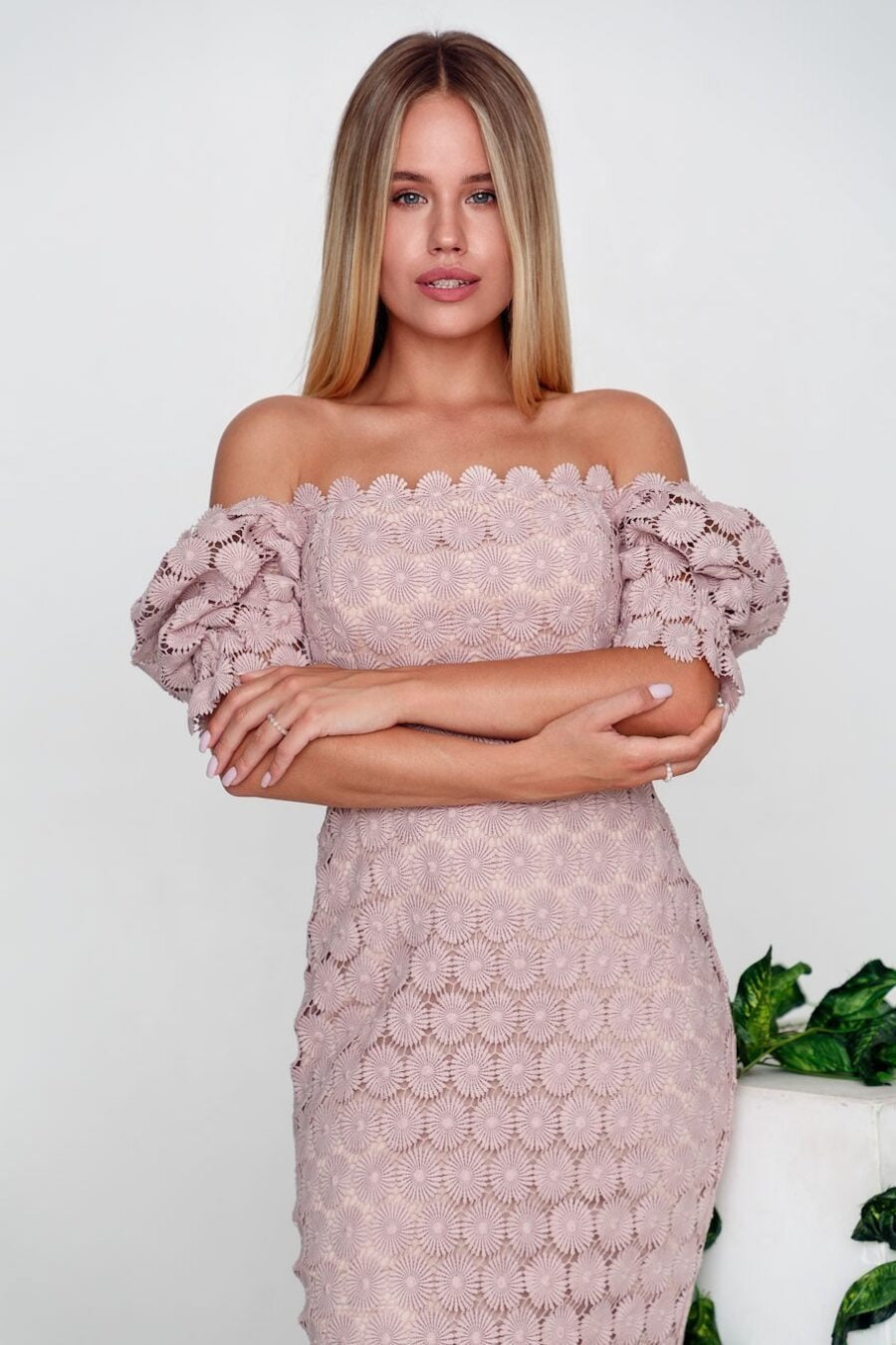 Lace Temperament Commuter Skirt Tricolor Mid-Waist Solid Color Wrap Paragraph Mid-Length Dress