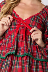 Christmas Plaid Tiered Dress