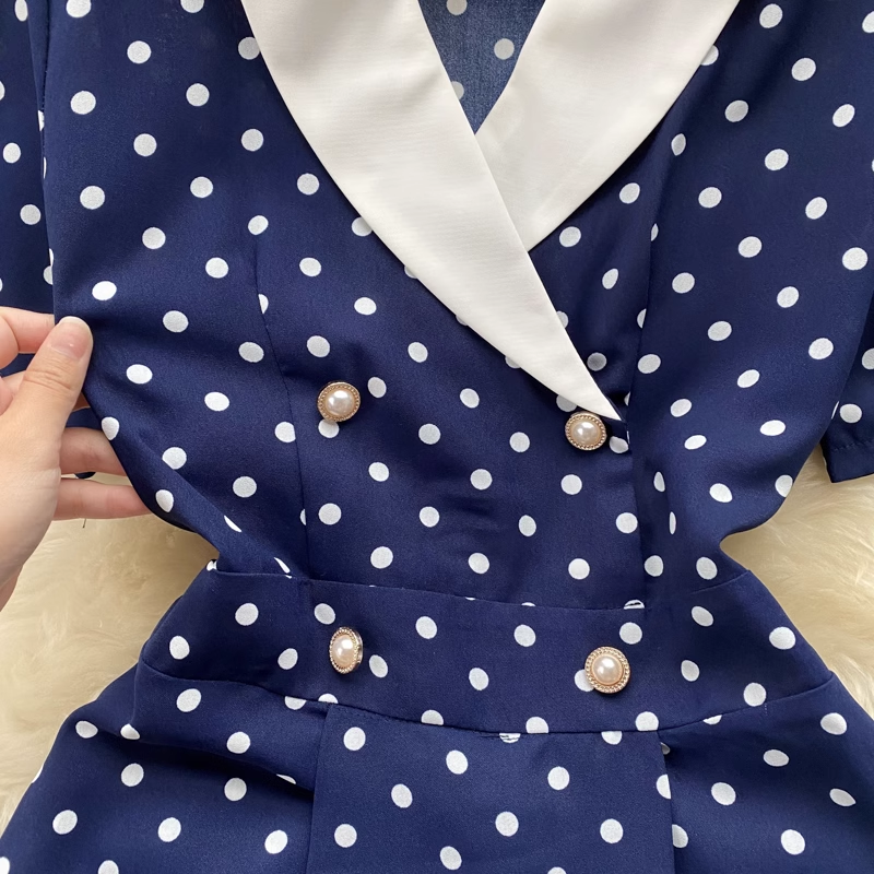 Polka Dot V-neck Summer Dress