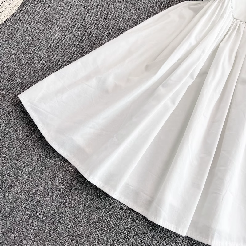 Vestido mini blanco corte A