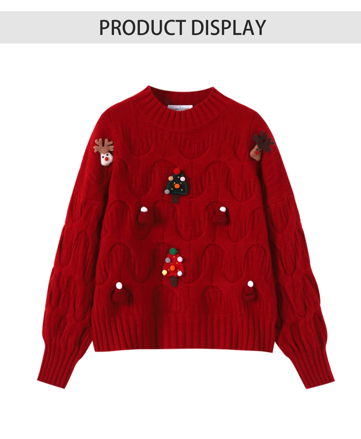 Women's retro Christmas sweater