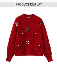 Women's retro Christmas sweater