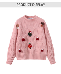 Women's retro Christmas sweater