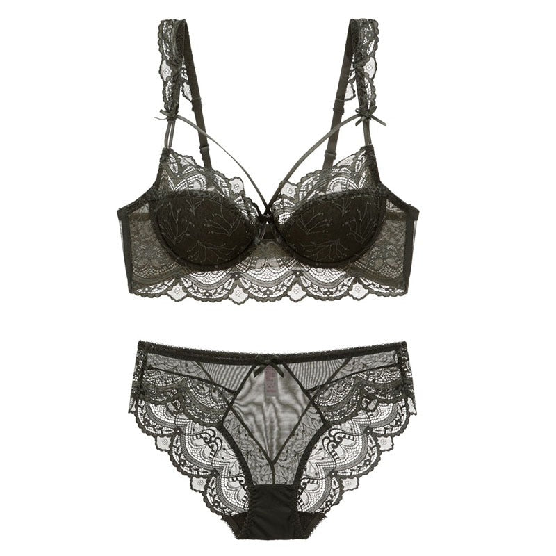Ultra-thin Hollow Brassiere And Panty Sets