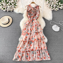 A-line Chiffon Floral Dress