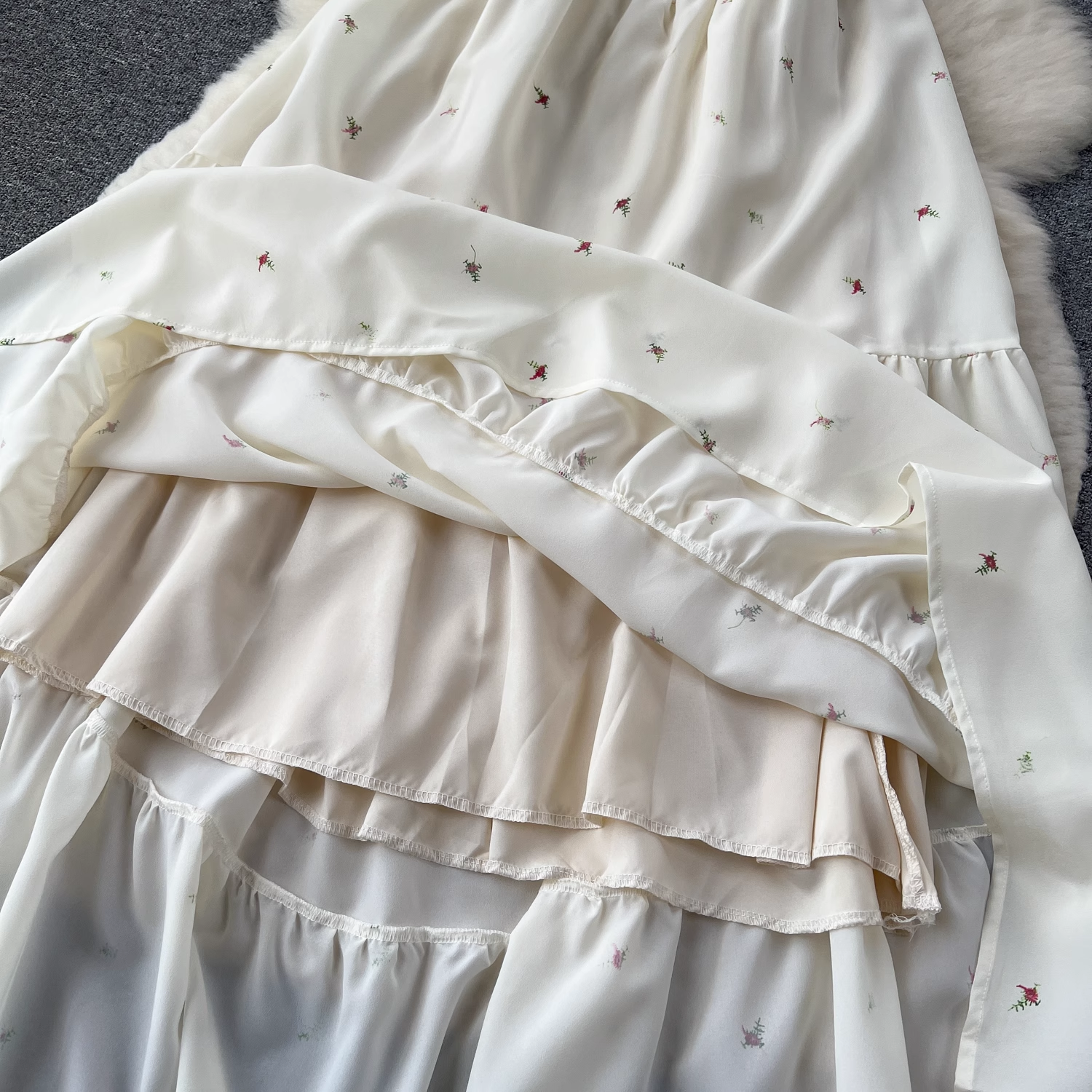 Retro style halter neck strap floral summer dress