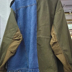 Patchwork Cargo Denim Jacket