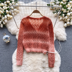 Autumn and winter sweet plush sweater jacket