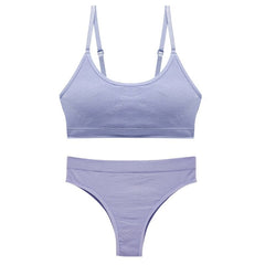 Seamless Wireless Tanks Tops And Panty Set