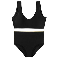 Seamless Wire Free U-Shaped Backless Lingerie Set